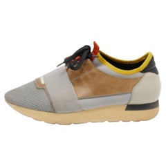 Balenciaga - Baskets de course en cuir et maille multicolore, taille 38