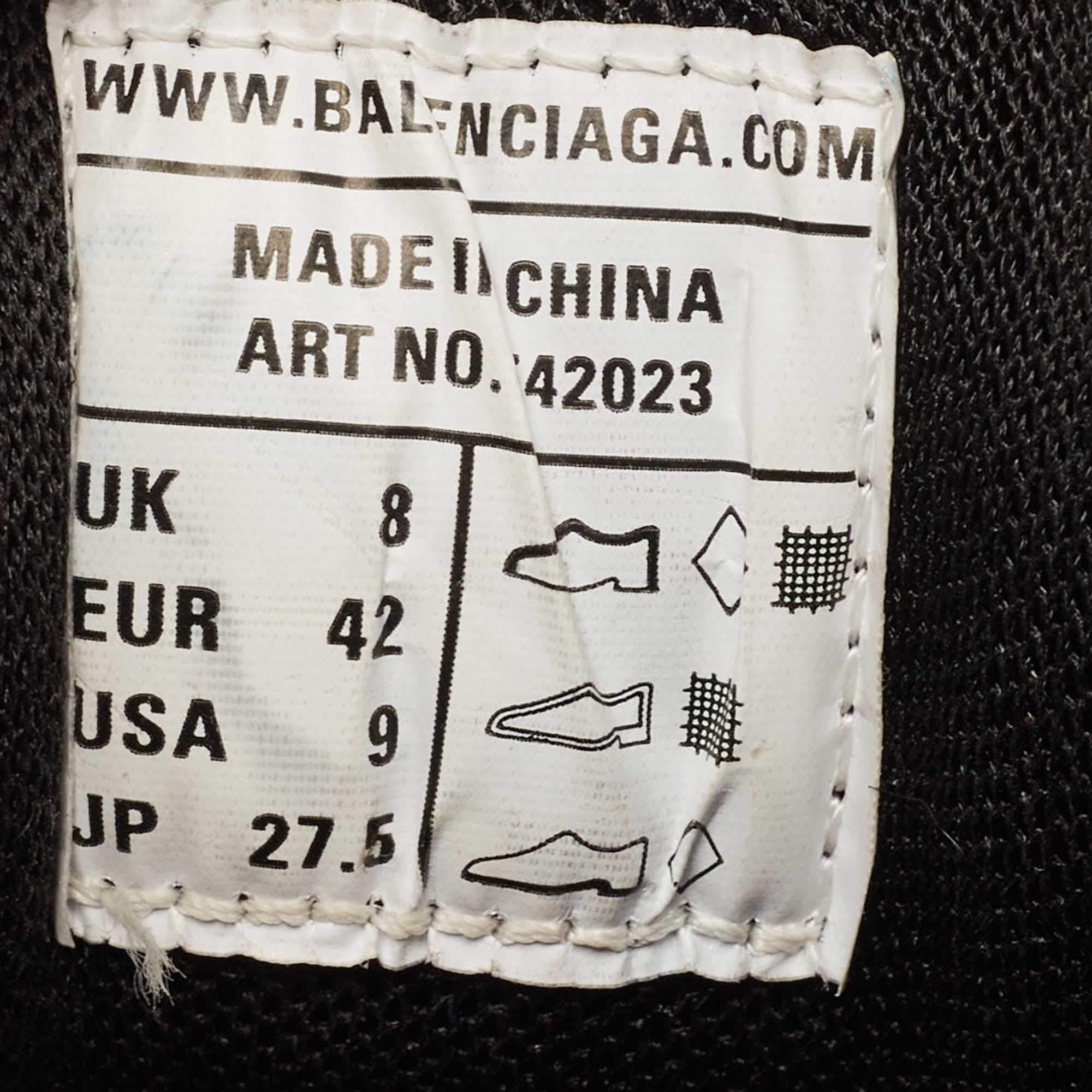 Balenciaga Multicolor Mesh and Leather Track Sneakers Size 42 2