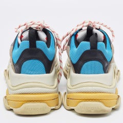 Balenciaga Multicolor Mesh and Leather Triple S Sneakers