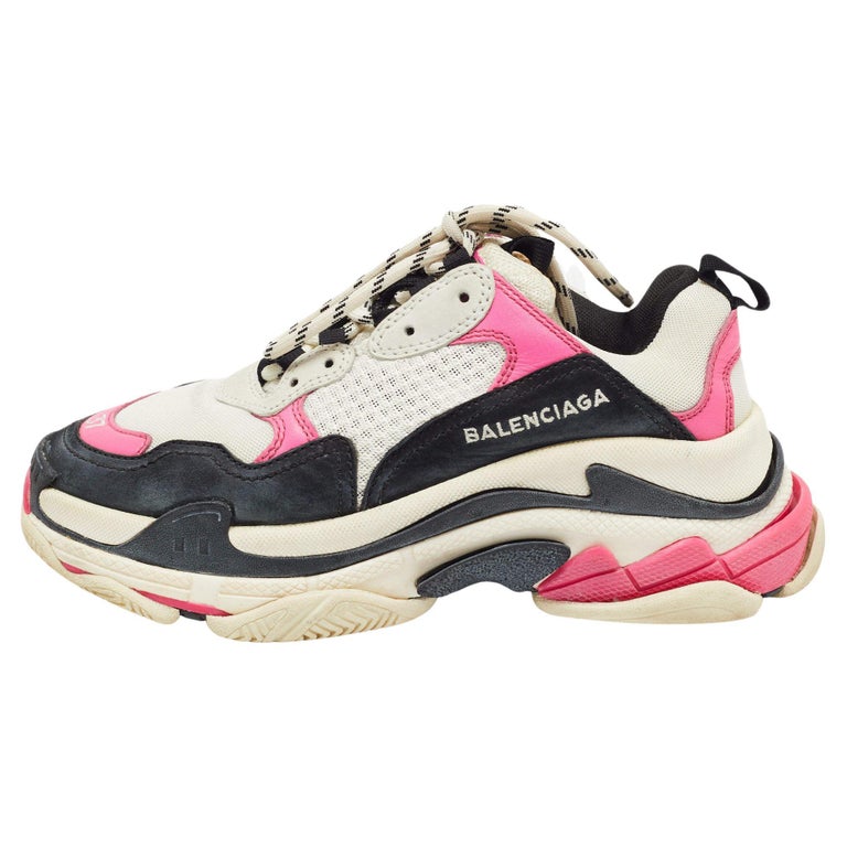 Balenciaga Multicolor Mesh and Leather Triple S Sneakers Size 37 For ...