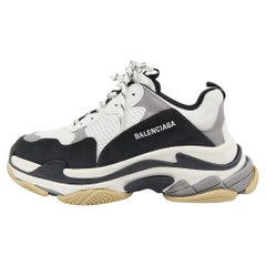 Balenciaga Multicolor Mesh and Leather Triple S Sneakers Size 43