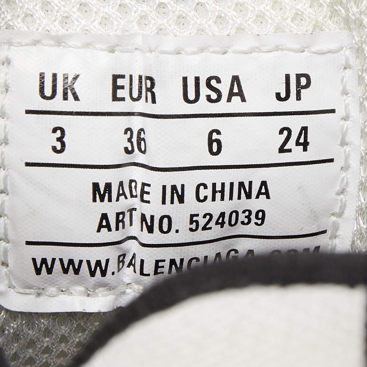 Balenciaga Multicolor Mesh and Nubuck Triple S Sneakers Size 36 3