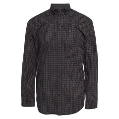 Balenciaga Multicolor Plaid Cotton Buttoned Up Shirt XS