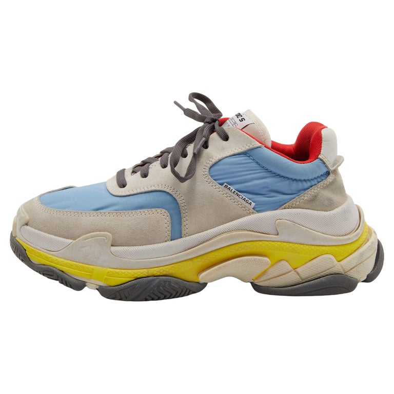 Balenciaga Multicolor Suede and Fabric Triple S Sneakers Size 39 at 1stDibs  | multi color balenciaga, balenciaga 39 shoes, balenciaga triple s  multicolor