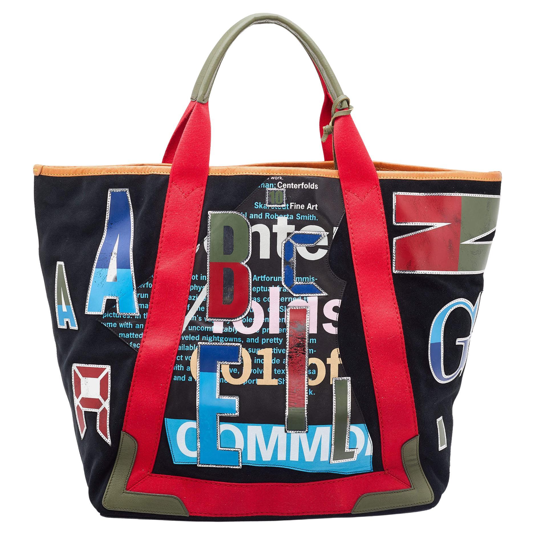 Balenciaga Multicolor Suede and Leather Alphabet Shopper Tote For Sale at  1stDibs