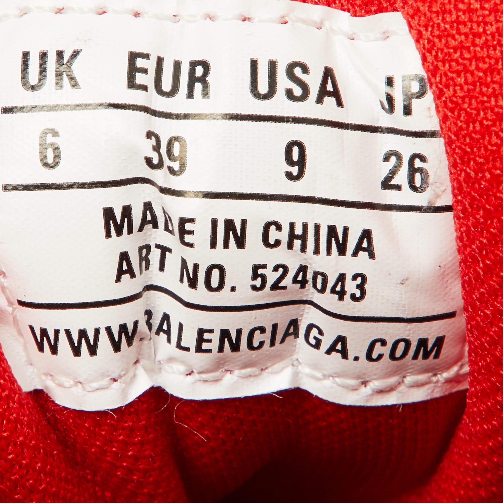 Balenciaga Multicolor Suede and Nylon Triple S Sneakers Size 39 For Sale 4