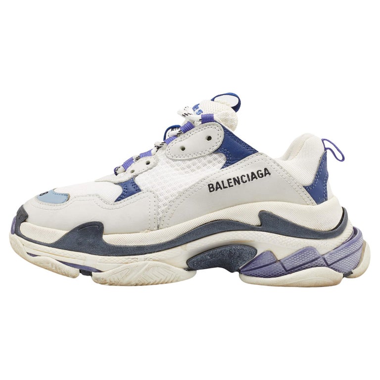 Balenciaga Multicolour Leather and Mesh Triple Sneakers Size 38 Sale at 1stDibs