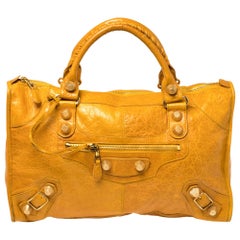 GGH-Tragetasche aus senffarbenem Leder von Balenciaga
