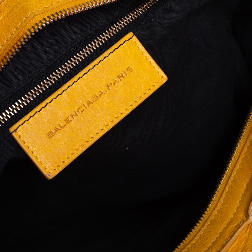 Balenciaga Mustard Leather RH City Tote 6