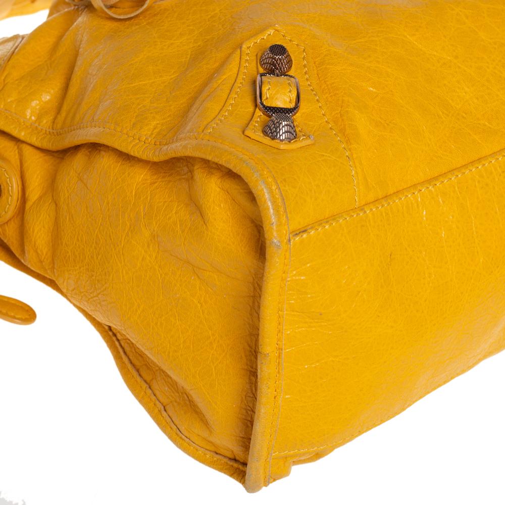 Balenciaga Mustard Leather RH City Tote 3