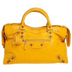 Balenciaga - City Tote en cuir moutarde RH