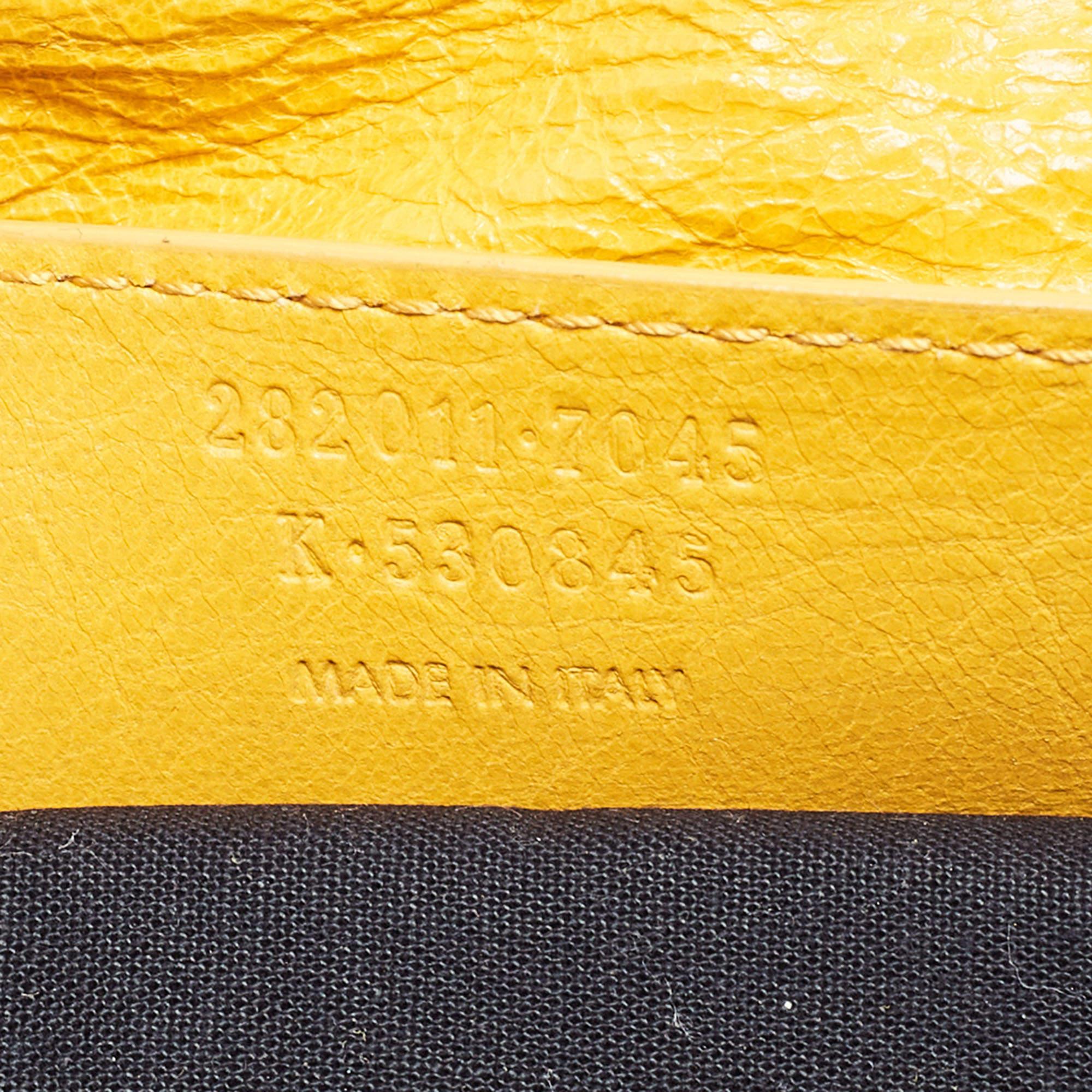 Balenciaga Mustard Leather RSH Envelope Clutch 6
