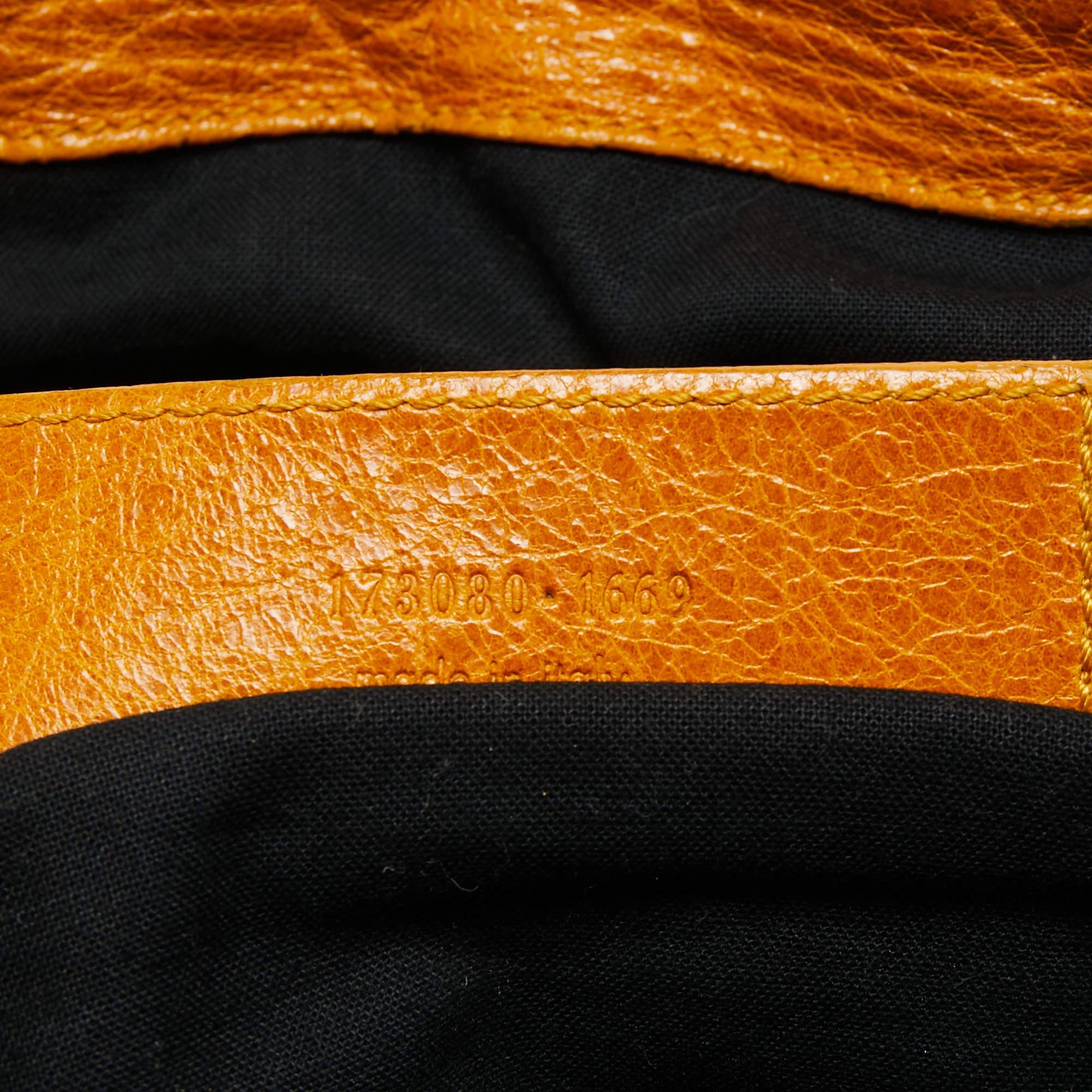 Balenciaga Mustard Yellow Leather RGGH Work Tote For Sale 6