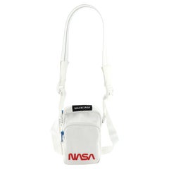 Balenciaga NASA Phone Holder Crossbody Bag Embroidered Canvas