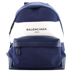 Used Balenciaga Navy Backpack Canvas Medium