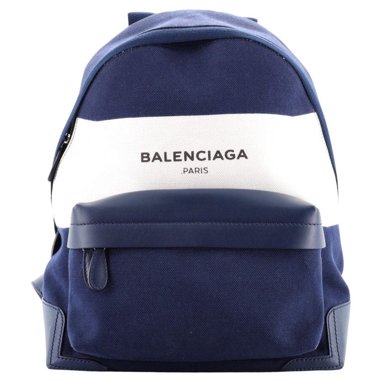 Balenciaga Navy Backpack Canvas Medium at 1stDibs