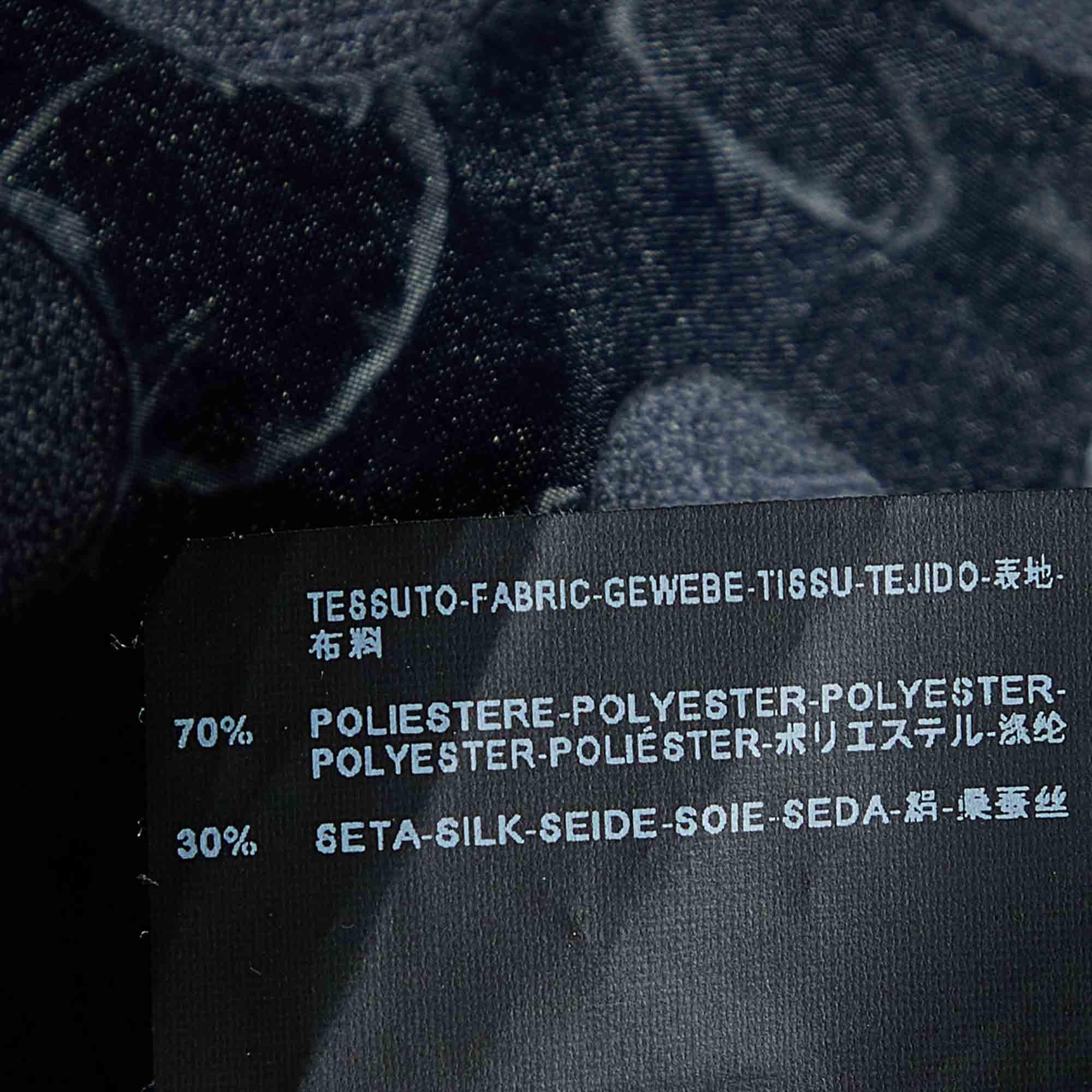 Donna Balenciaga camicetta blu navy con motivo a pois e bottoni in organza, M. I. in vendita