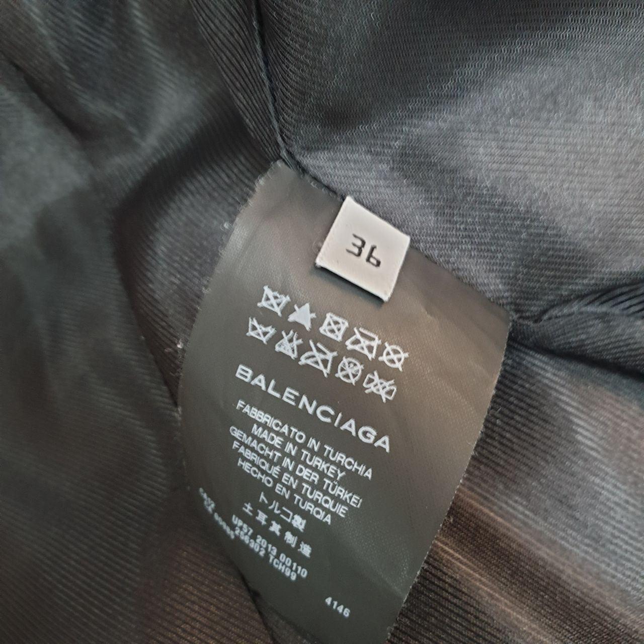 Balenciaga Marineblaue Lederjacke Sz.36 (Schwarz) im Angebot