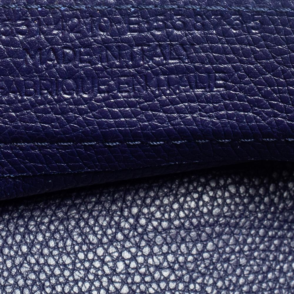 Balenciaga Navy Blue Leather Papier A6 Tote In Fair Condition In Dubai, Al Qouz 2