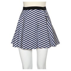 Balenciaga Marineblau & Weiß gestreifte Synthetische Shorts M