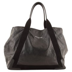 Balenciaga Navy Cabas Leather Medium