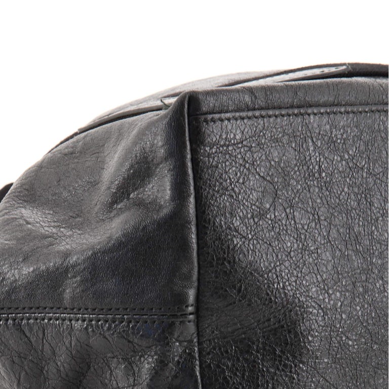 Balenciaga Navy Cabas Leather Small For Sale 2