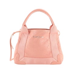 Balenciaga Navy Cabas Leather XS
