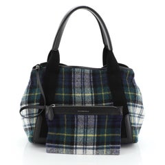 Balenciaga Navy Cabas Wool Small