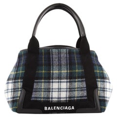 Balenciaga Navy Cabas Wool Small
