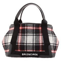 Balenciaga Navy Cabas Wool Small