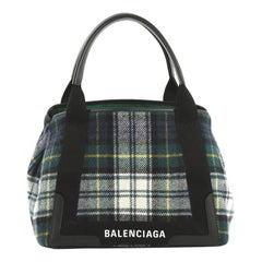 Balenciaga Navy Cabas Wool Small