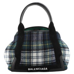 Balenciaga Navy Cabas Wool Small