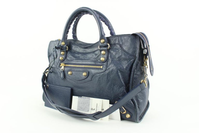Balenciaga Navy Gris Chartreux Agneau Leather Giant GHW 12 City 1231ba26 at  1stDibs | how to read balenciaga serial number, how to read balenciaga date  code