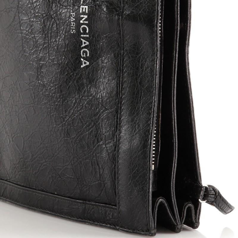 Balenciaga Navy Pochette S Leather 2