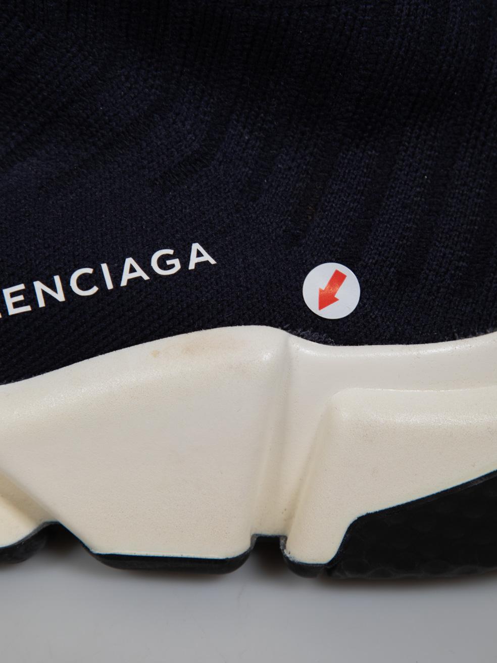 Balenciaga Marineblaue Speed-Turnschuhe Größe IT 41 im Angebot 5