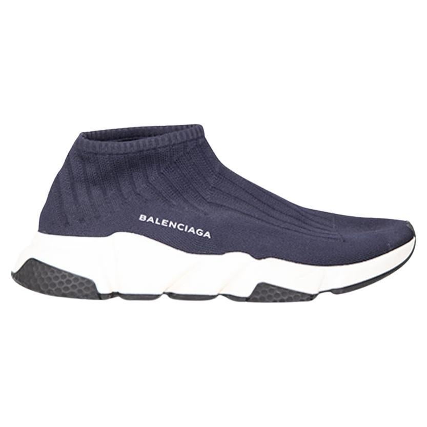 Balenciaga Navy Speed Trainers Size IT 41 For Sale