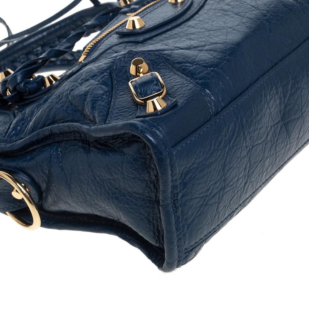 Balenciaga Neiman Marcus Blue Leather Mini Classic City Bag 2