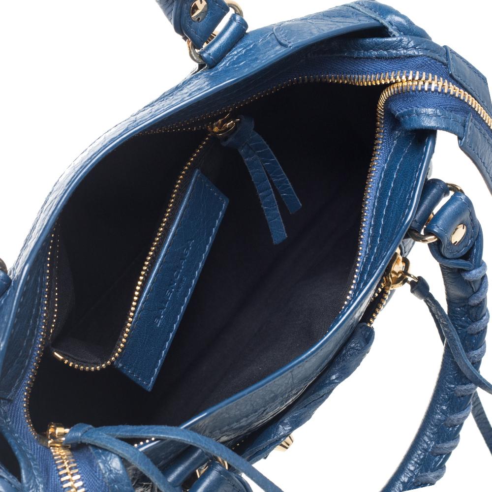 Balenciaga Neiman Marcus Blue Leather Mini Classic City Bag 3