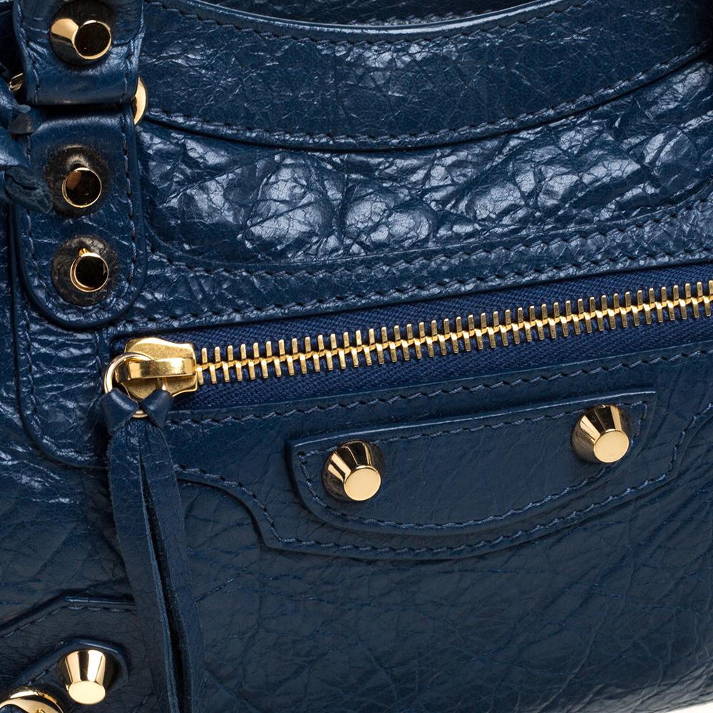 Balenciaga Neiman Marcus Blue Leather Mini Classic City Bag 1