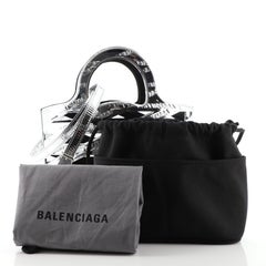 Balenciaga Neo Basket Bag Cutout Embossed Leather Small