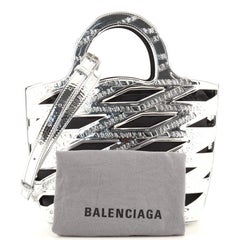 Balenciaga Neo Basket Bag Cutout Embossed Leather Small