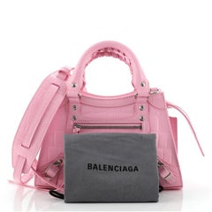 Balenciaga Neo Classic City Bag Crocodile Embossed Leather Mini