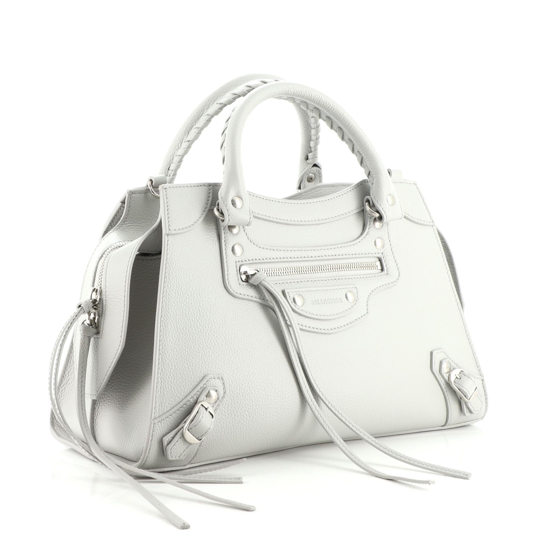 Neo-klassische Stadttasche aus Leder von Balenciaga (Grau)