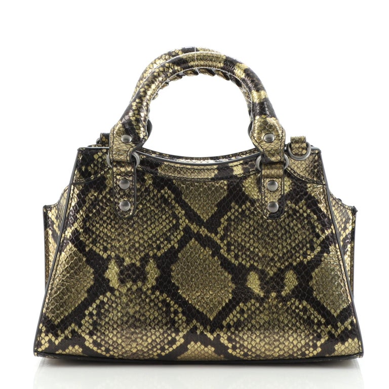 Balenciaga Neo Classic City Bag Python Embossed Leather Mini In Good Condition For Sale In NY, NY
