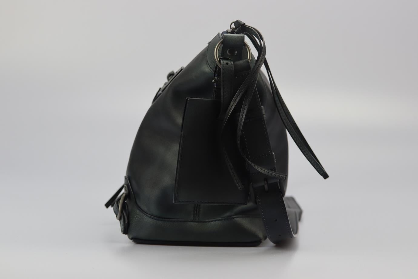 Black Balenciaga Neo Classic Hobo Small Distressed Leather Shoulder Bag For Sale