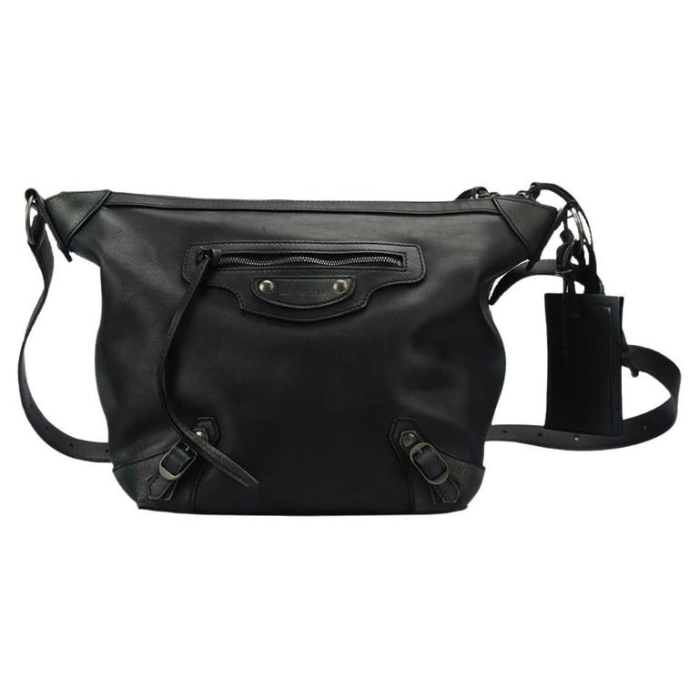 Balenciaga Neo Classic Hobo Small Distressed Leather Shoulder Bag For