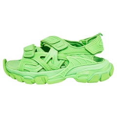 Used Balenciaga Neo Green Rubber Track Sandals Size 37
