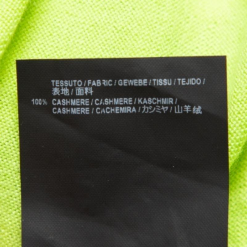 Balenciaga Neon Green Cashmere Oversized Pullover S For Sale 3