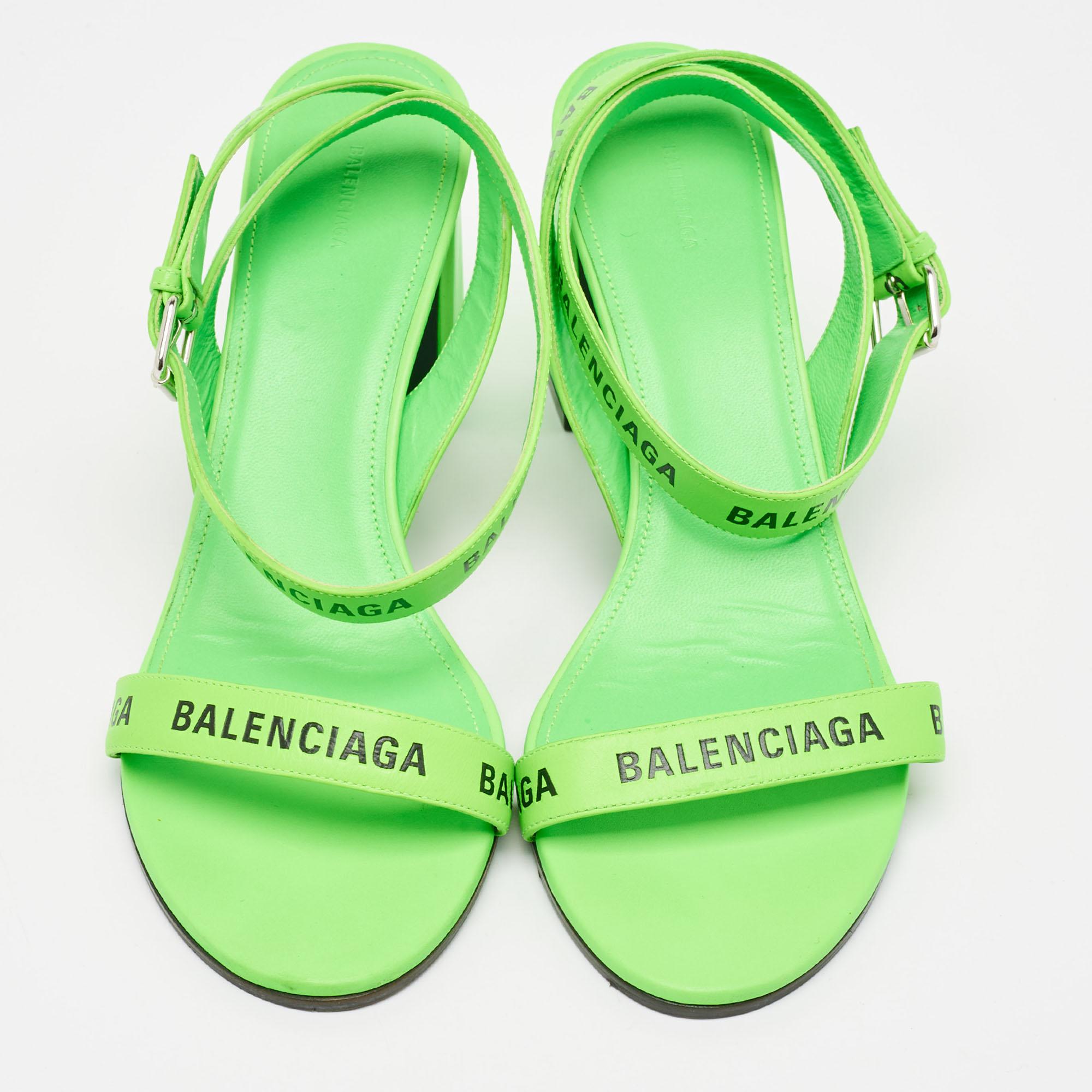 Make a statement with these Balenciaga sandals for women. Impeccably crafted, these chic heels offer both fashion and comfort, elevating your look with each graceful step.

Includes
Original Box, Info Booklet