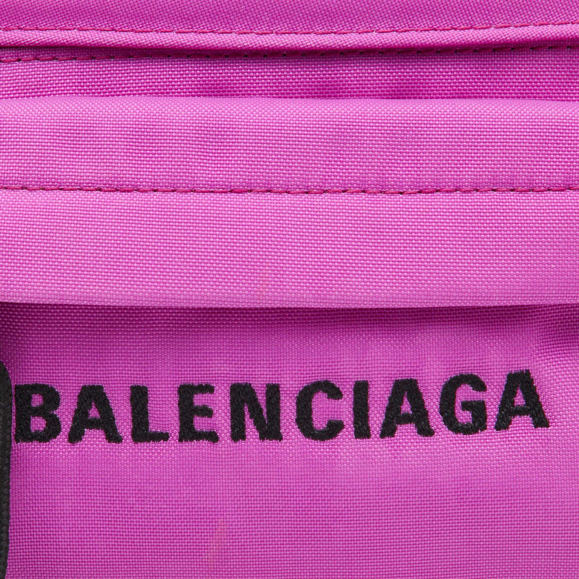 Balenciaga Neon Pink Nylon Everyday Belt Bag 6